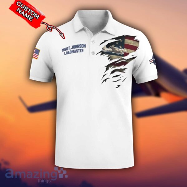 EP-3 Orion EP3 3D Aircraft Flag White Polo Shirt For Men And Women Custom Name Product Photo 2