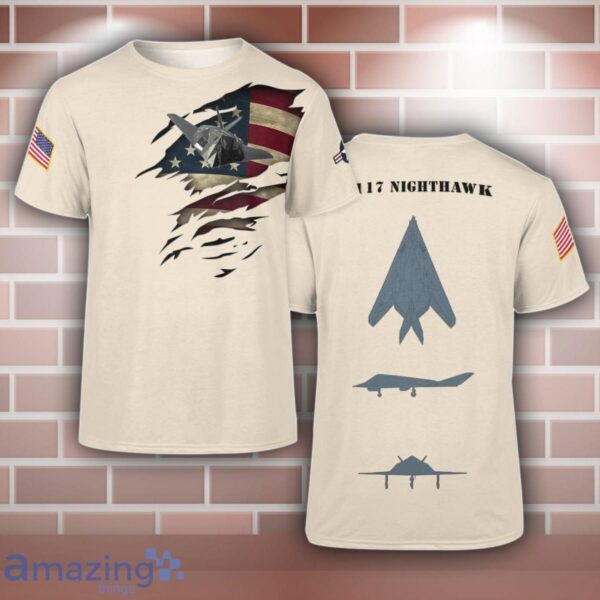 F-117 Nighthawk F117 Aircraft 3D T-Shirt For Men And Women Product Photo 1