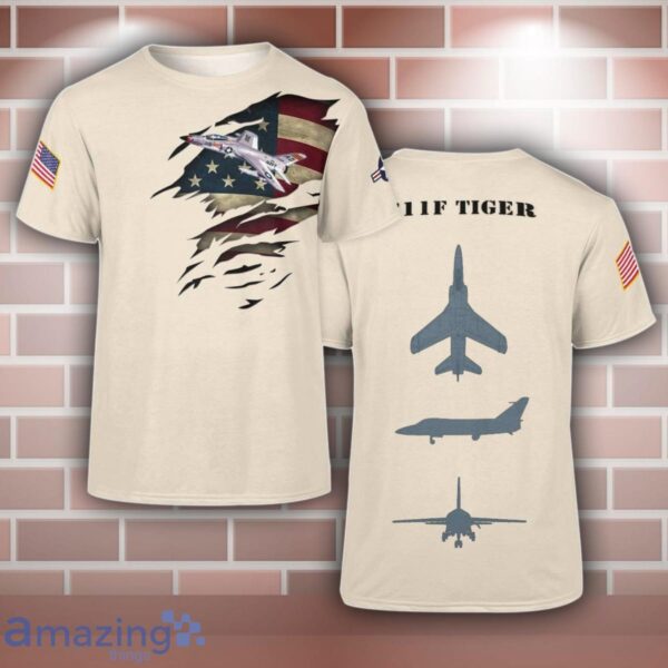 F11F Tiger Aircraft 3D T-Shirt For Men And Women Product Photo 1