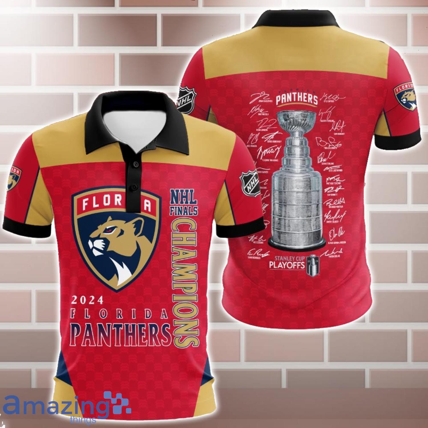 Florida Panthers Final Champions 3D Polo Shirt image Florida Panthers Final Champions 3D Polo Shirt Product Photo 1