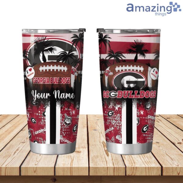 Georgia Bulldogs Tropical Personalized Tumbler 20oz Limited Edition Product Photo 1