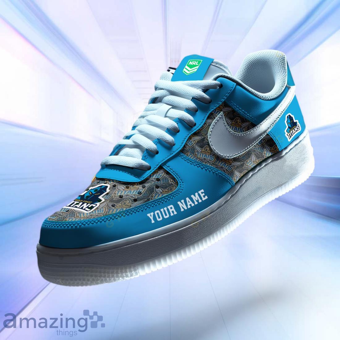 Gold Coast Titans NRL Air Force Shoes Custom Name For Fans Sport image Gold Coast Titans NRL Air Force Shoes Custom Name For Fans Sport Product Photo 1