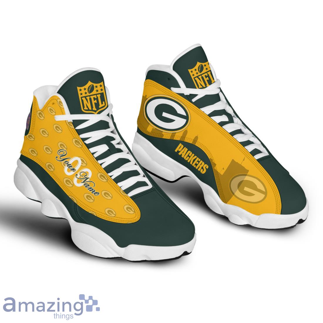 Green Bay Packers Air Jordan 13 Shoes Trending For Men Women Custom Number & Name image Green Bay Packers Air Jordan 13 Shoes Trending For Men Women Custom Number & Name Product Photo 1