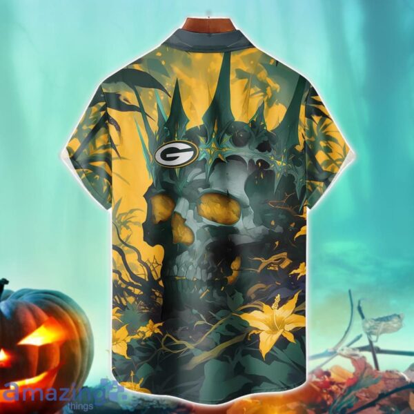 Green Bay Packers NFL Skull Halloween Hawaiian Shirt Special Gift For Fans Product Photo 2