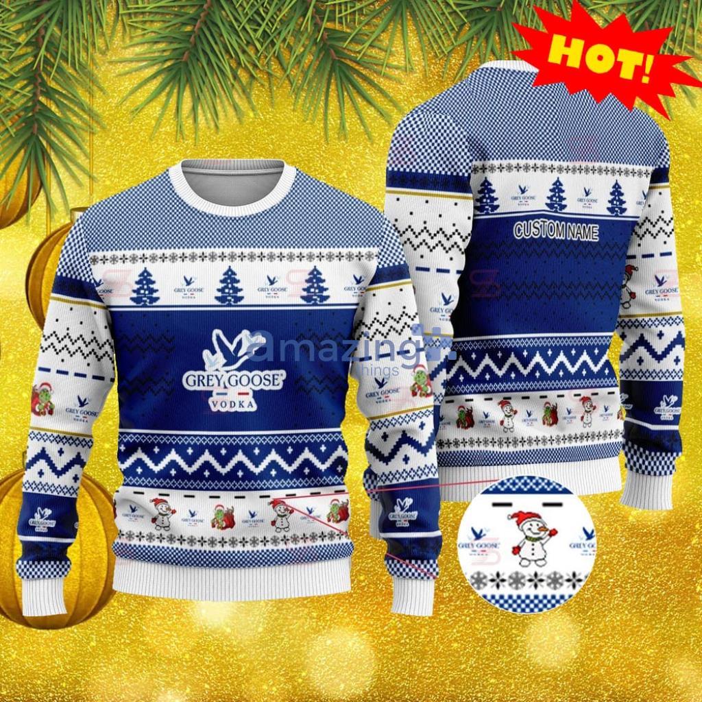 Grey Goose Vodka Custom Christmas Ugly Sweater Christmas Gift For Men And Women image Grey Goose Vodka Custom Christmas Ugly Sweater Christmas Gift For Men And Women Product Photo 1