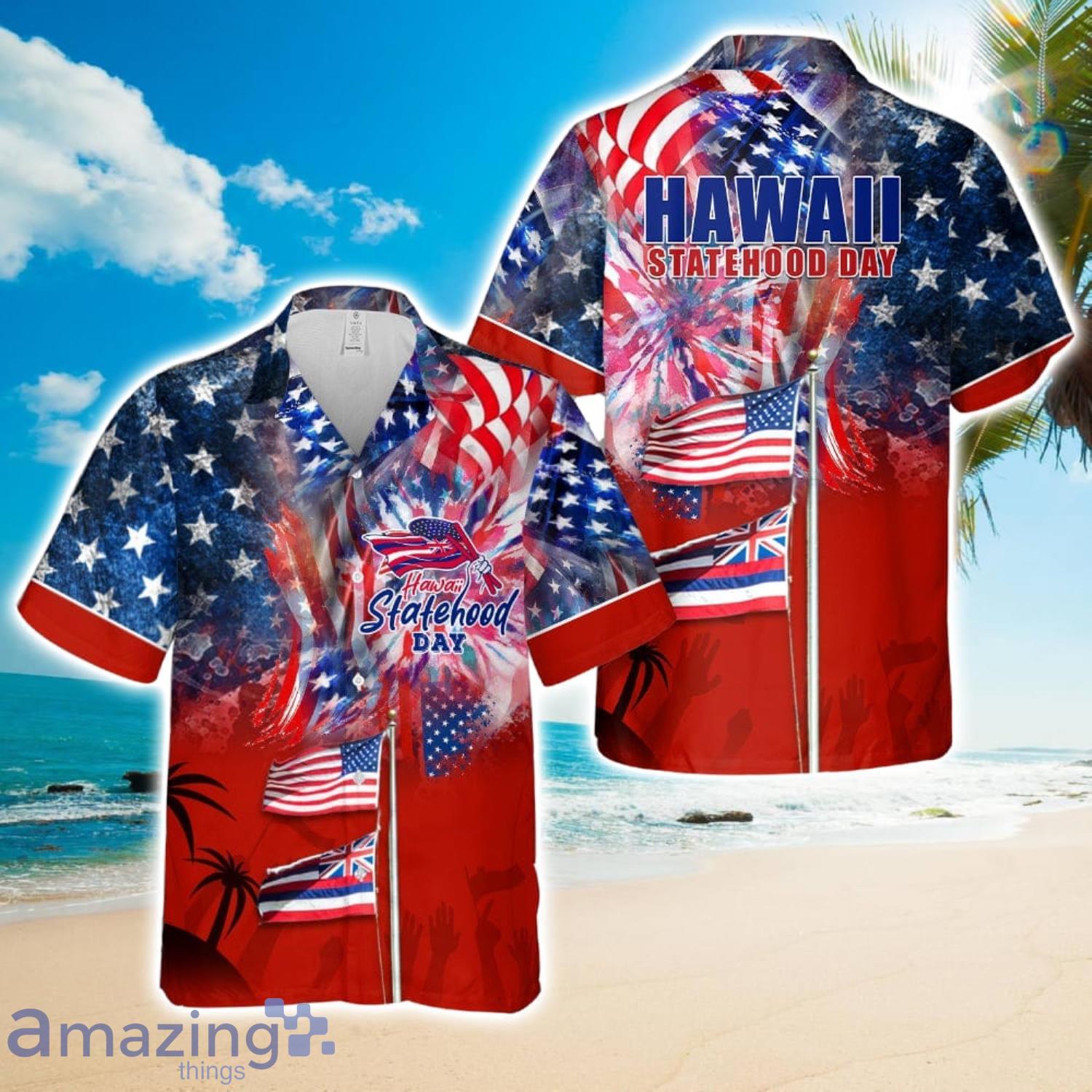 Hawaii Statehood Day Hawaiian Shirt Gift For Summer image Hawaii Statehood Day Hawaiian Shirt Gift For Summer Product Photo 1