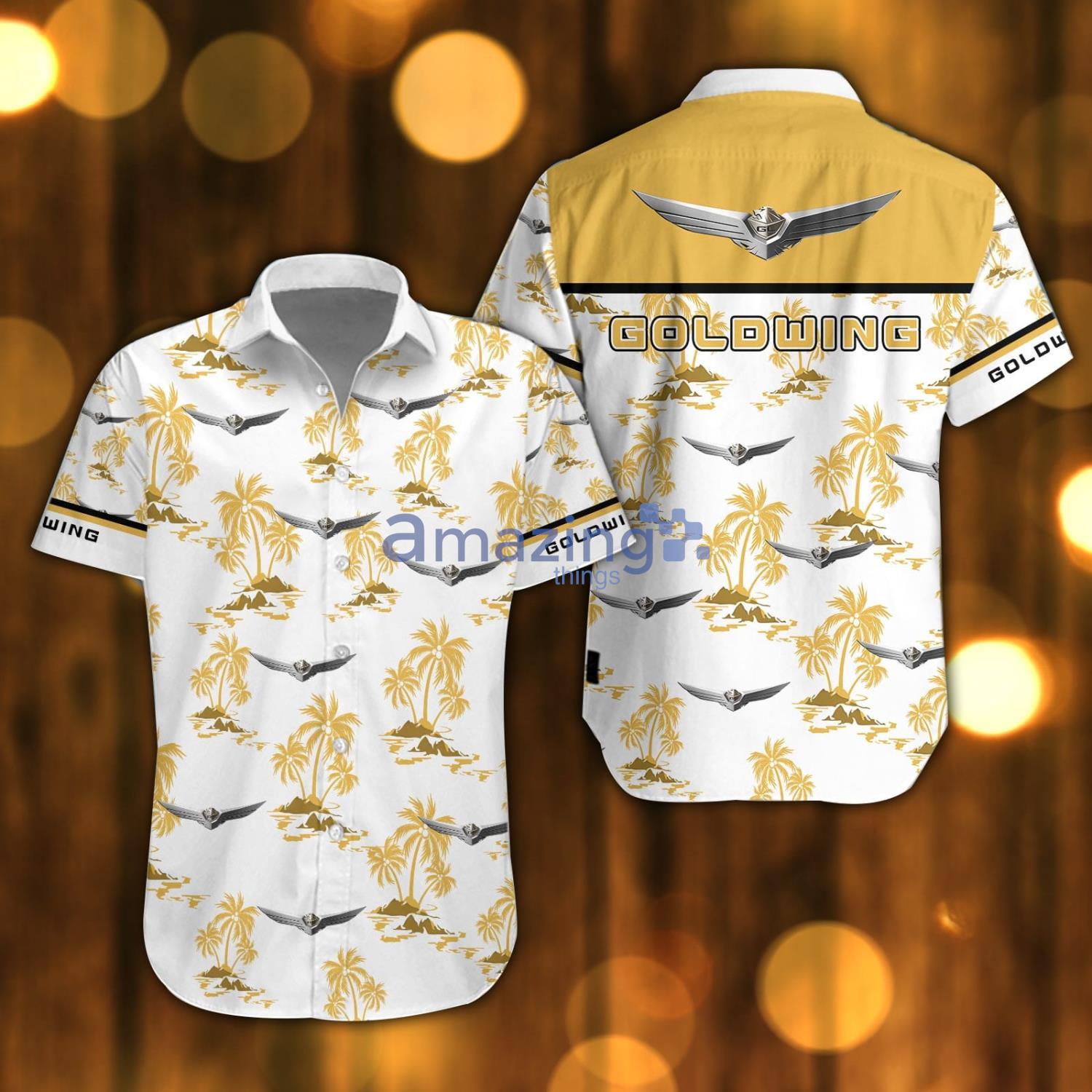 Honda goldwing Beach Shirt Logo Printed White Hawaiian Shirt For Men And Women Product Photo 1