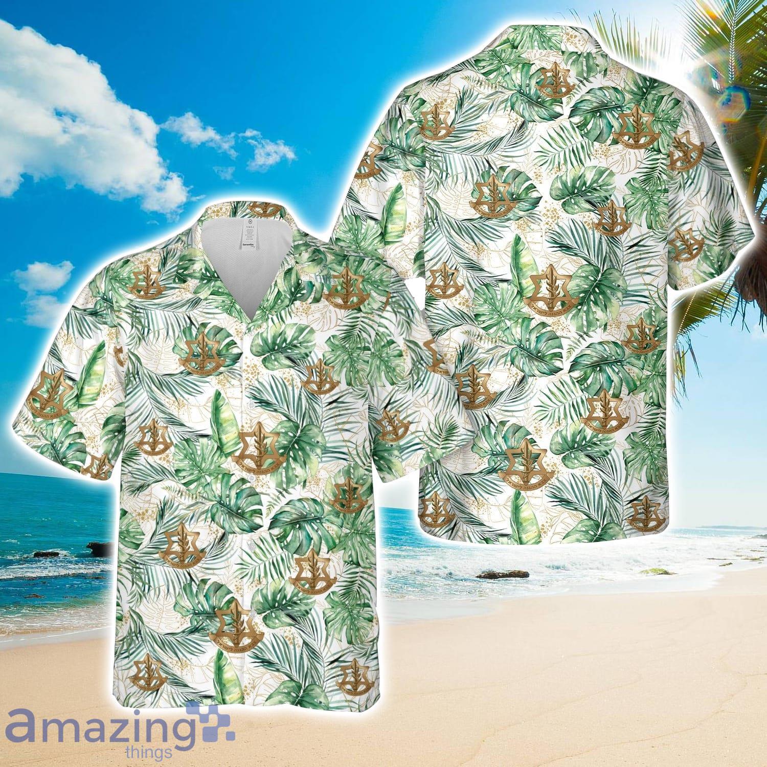 Israel Defence Forces Emblem Hawaiian Shirt image Israel Defence Forces Emblem Hawaiian Shirt Product Photo 1
