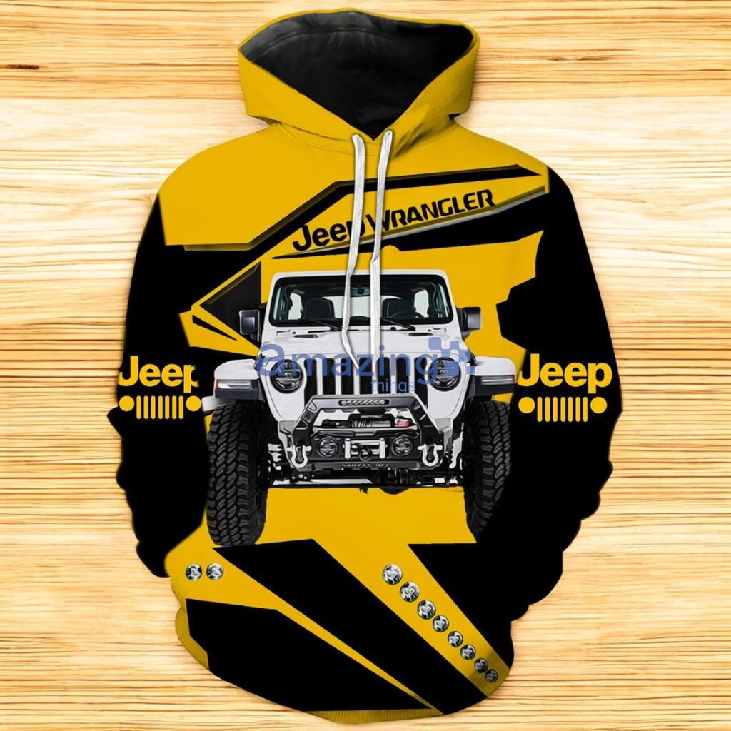 Jeep Wrangler Yellow Hoodie 3D All Over Print image Jeep Wrangler Yellow Hoodie 3D All Over Print Product Photo 1