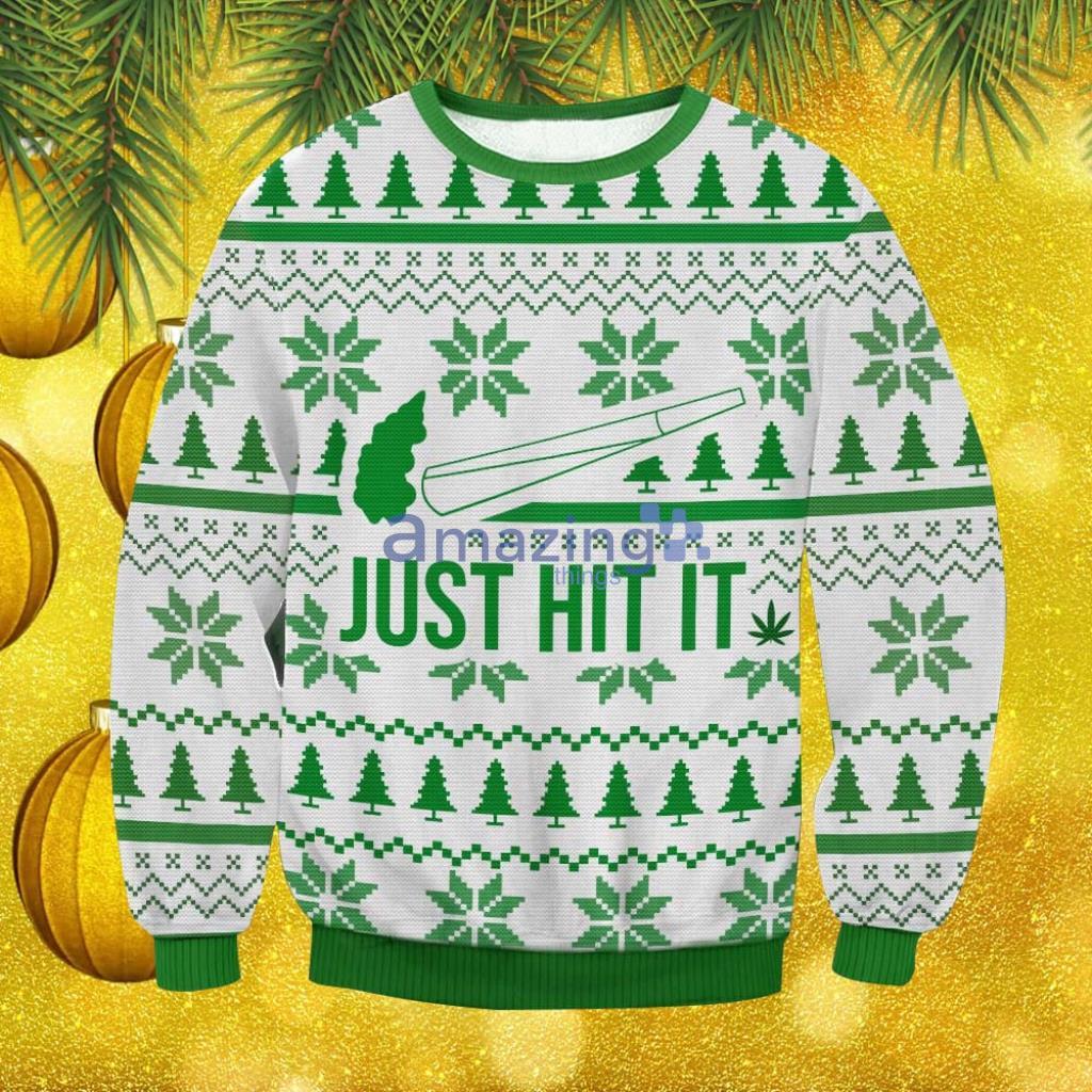 Just Hit It Christmas Ugly Sweater Gift For Men And Women image Just Hit It Christmas Ugly Sweater Gift For Men And Women Product Photo 1