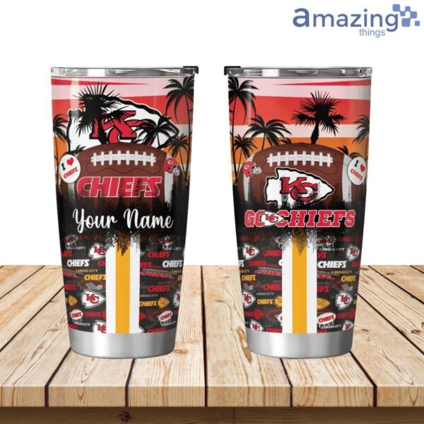 Kansas City Chiefs Tropical Personalized Tumbler 20oz Limited Edition Product Photo 1