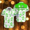 Kawasaki Beach Shirt Logo Printed White Hawaiian Shirt For Men And Women