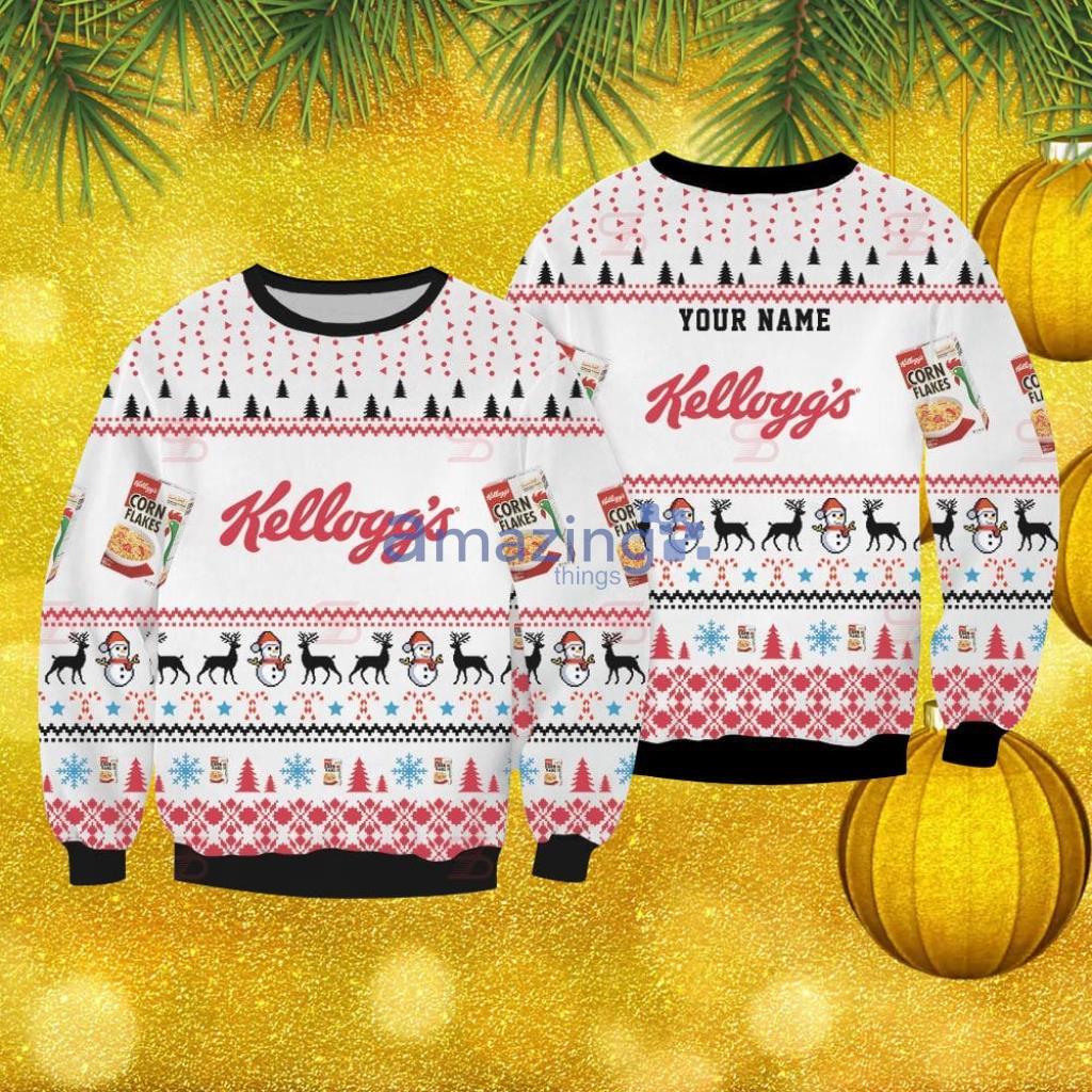 Kelloggs Custom Christmas Ugly Sweater Christmas Gift For Men And Women image Kelloggs Custom Christmas Ugly Sweater Christmas Gift For Men And Women Product Photo 1