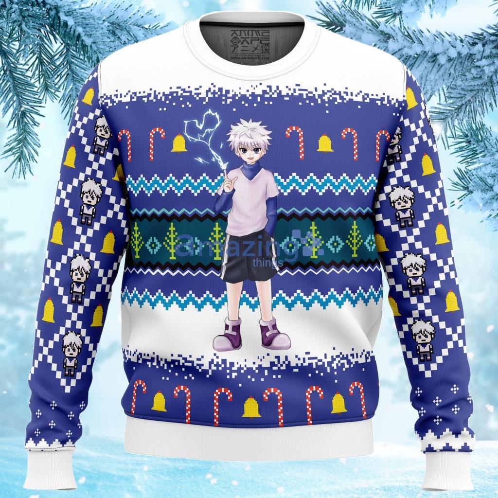 Killua Zoldyck Hunter X Hunter Ugly Christmas Sweater Gift For Men And Women image Killua Zoldyck Hunter X Hunter Ugly Christmas Sweater Gift For Men And Women Product Photo 1