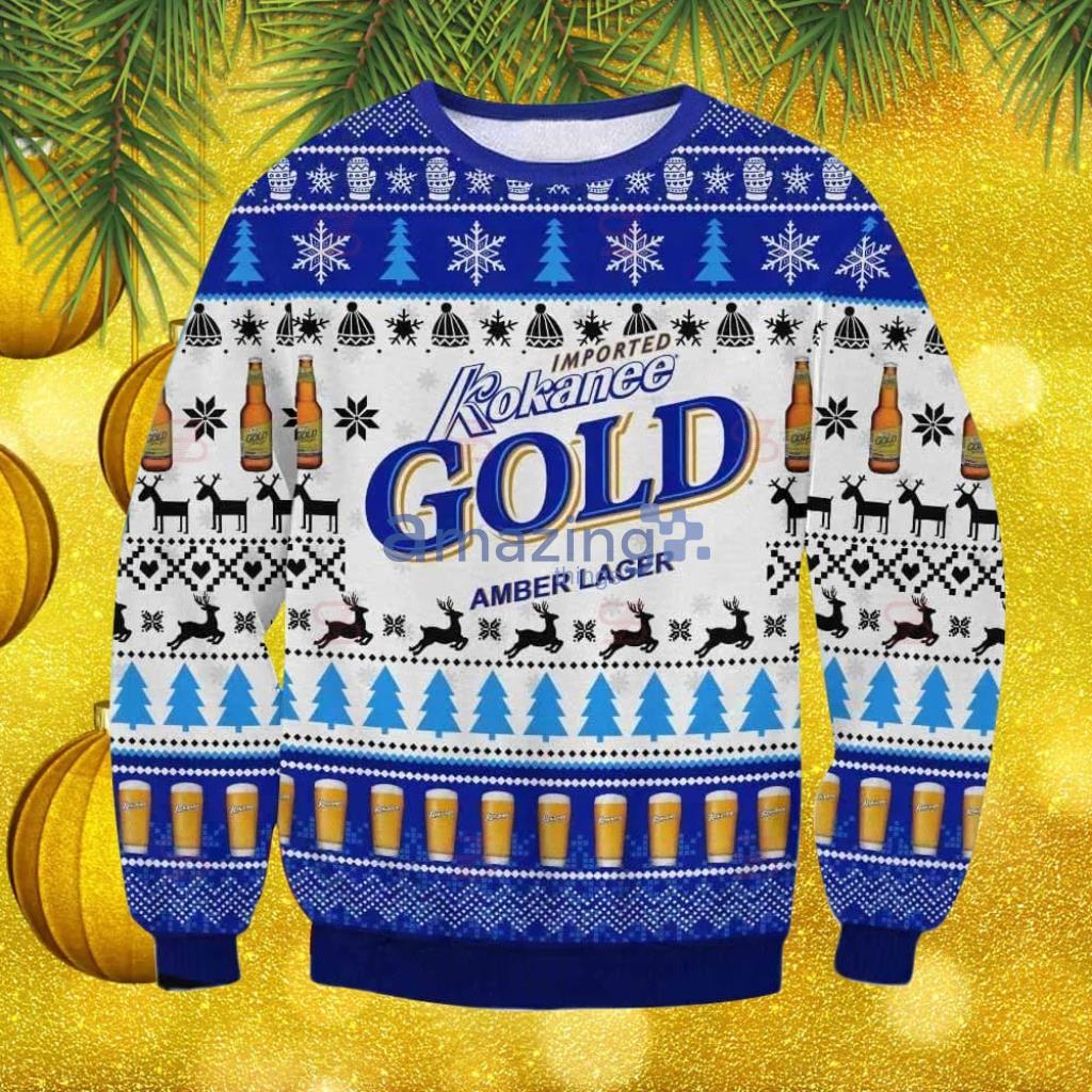 Kokanee Gold Amber Lager Beer Ugly Sweater Christmas Gift For Men And Women image Kokanee Gold Amber Lager Beer Ugly Sweater Christmas Gift For Men And Women Product Photo 1