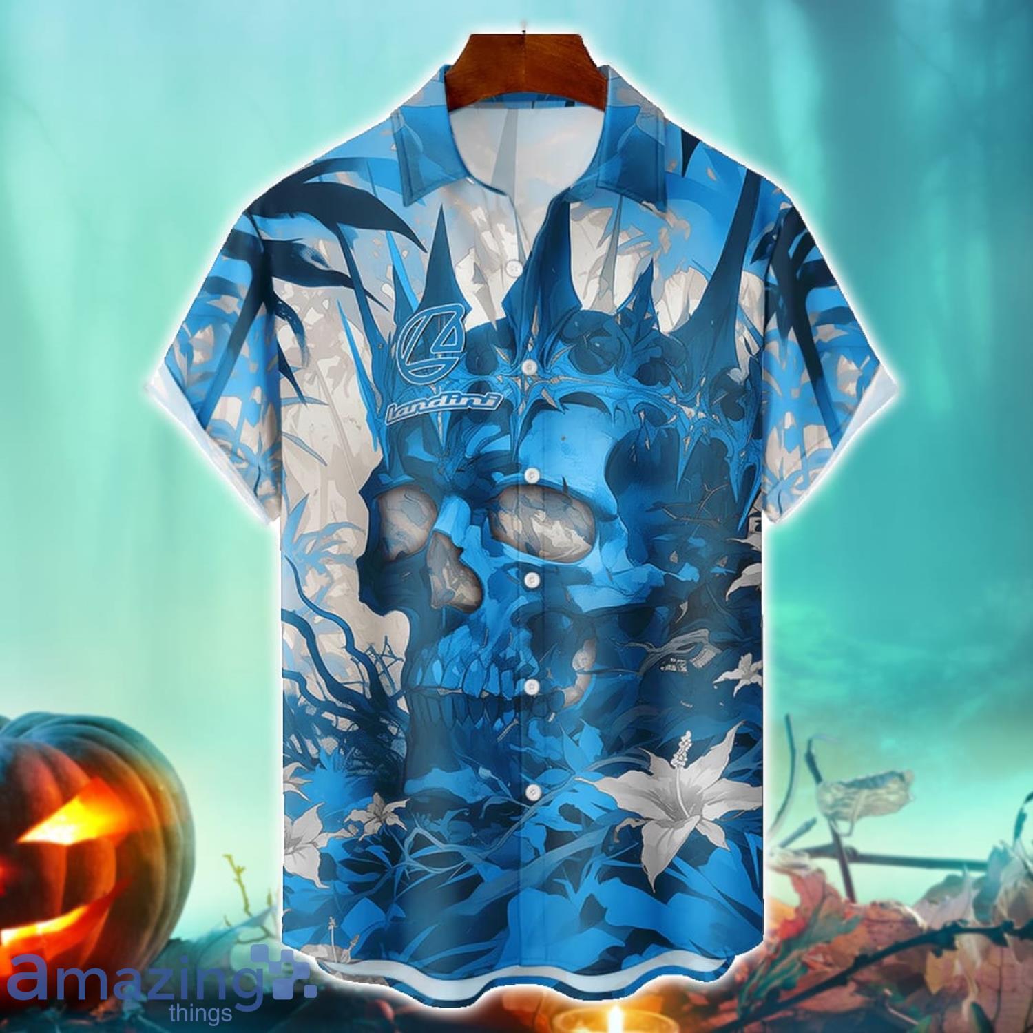 Landini Royal Skull Halloween Hawaiian Shirt For Fans image Landini Royal Skull Halloween Hawaiian Shirt For Fans Product Photo 1