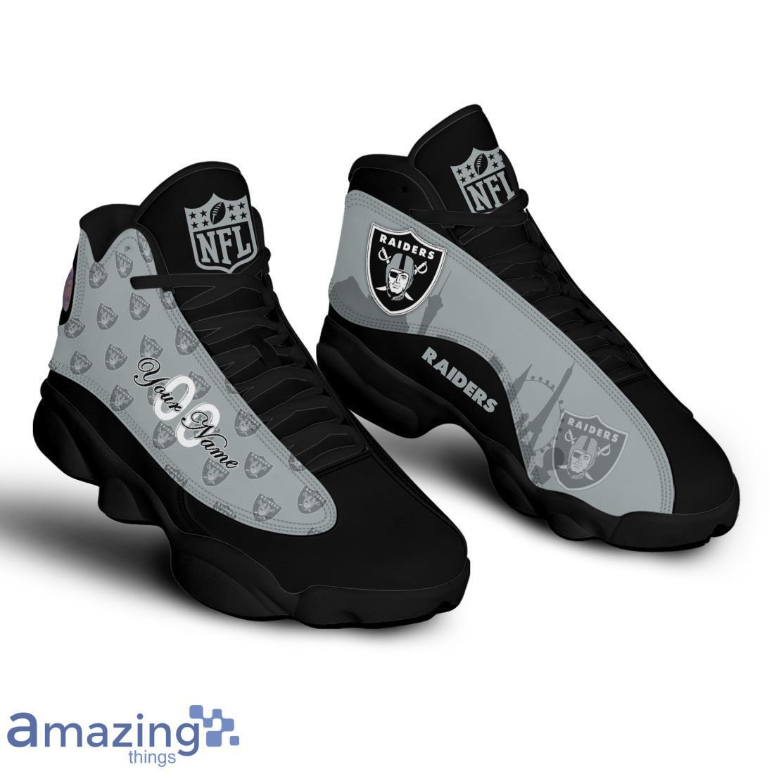Las Vegas Raiders Air Jordan 13 Shoes Trending For Men Women Custom Number & Name image Las Vegas Raiders Air Jordan 13 Shoes Trending For Men Women Custom Number & Name Product Photo 2