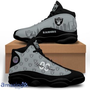 Las Vegas Raiders Air Jordan 13 Shoes Trending For Men Women Custom Number & Name Product Photo 4
