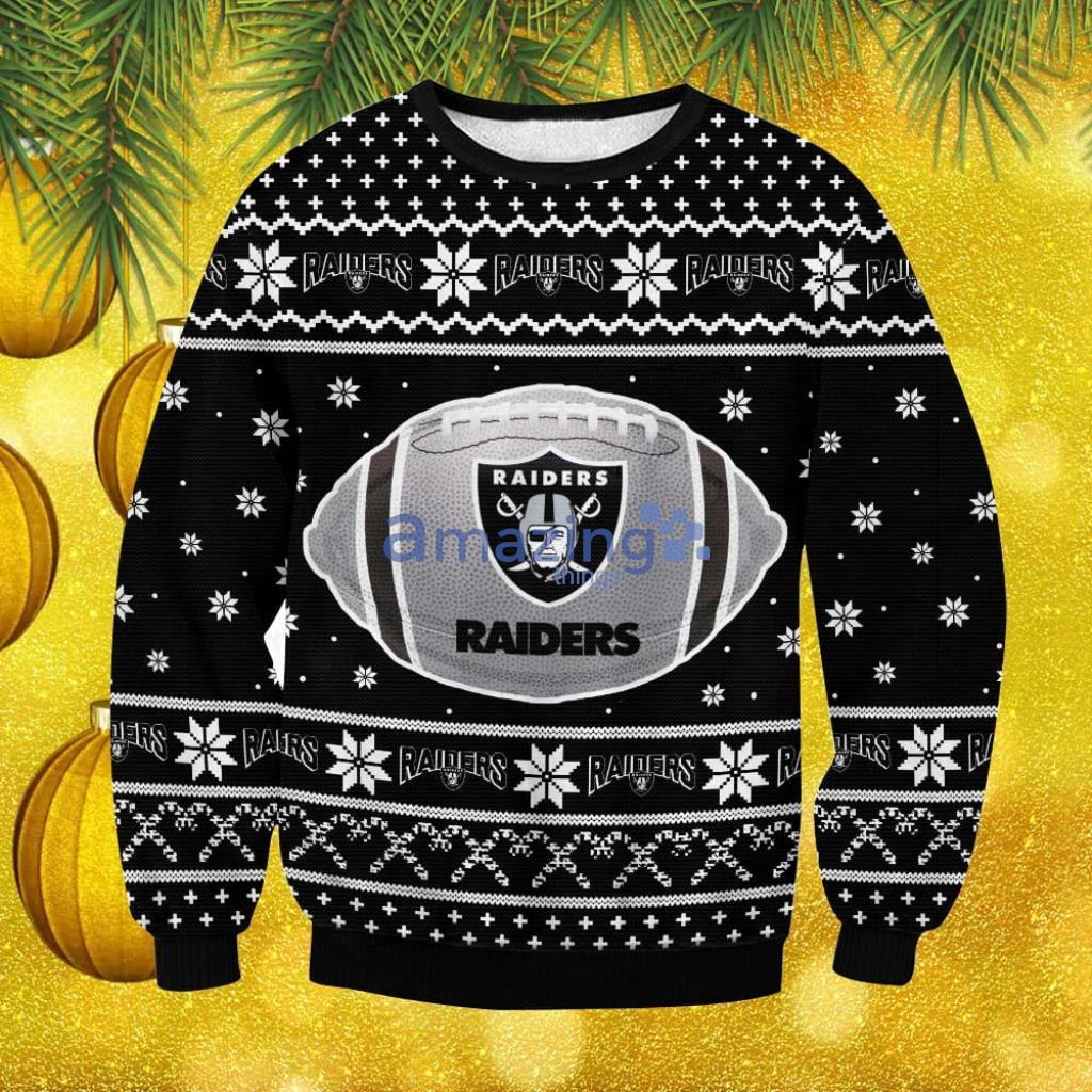 Las Vegas Raiders Christmas Ugly Sweater Gift For Men And Women image Las Vegas Raiders Christmas Ugly Sweater Gift For Men And Women Product Photo 1