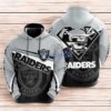 Las Vegas Raiders Logo All Over Print 3D Black Light Gray