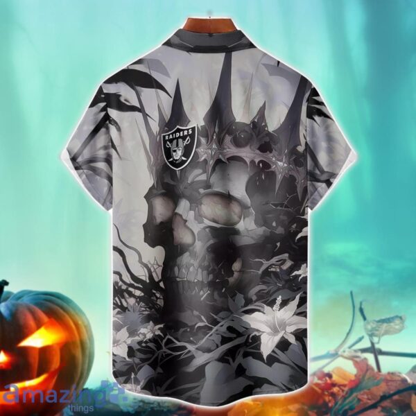 Las Vegas Raiders NFL Skull Halloween Hawaiian Shirt Special Gift For Fans Product Photo 2