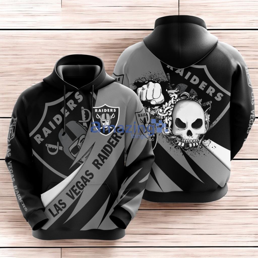 Las Vegas Raiders Skull Punch All Over Print 3D Black Gray image Las Vegas Raiders Skull Punch All Over Print 3D Black Gray Product Photo 1