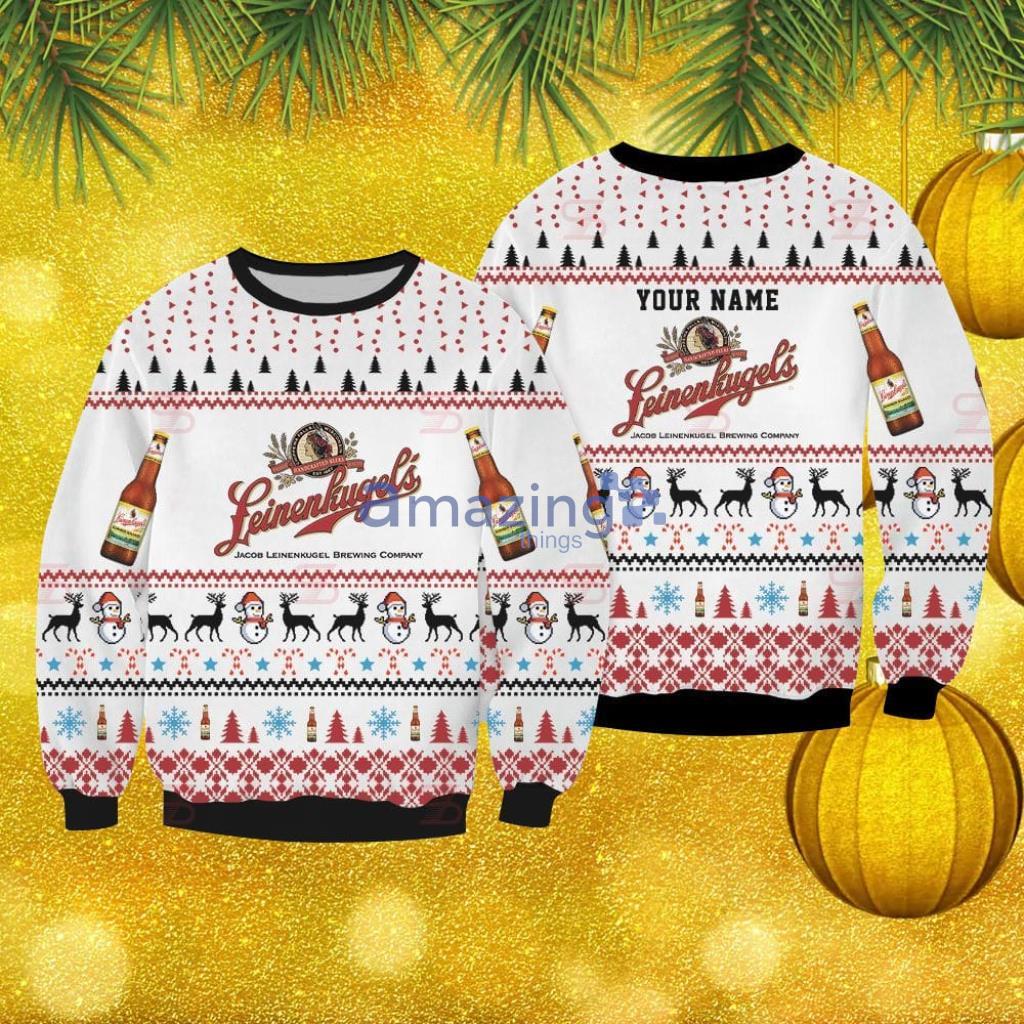 Leinenkugels Custom Ugly Sweater Christmas Sweatshirt Gift For Men And Women image Leinenkugels Custom Ugly Sweater Christmas Sweatshirt Gift For Men And Women Product Photo 1