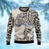 Leopard Pattern Ugly Christmas Sweater For Men And Women Christmas Gift Sweater
