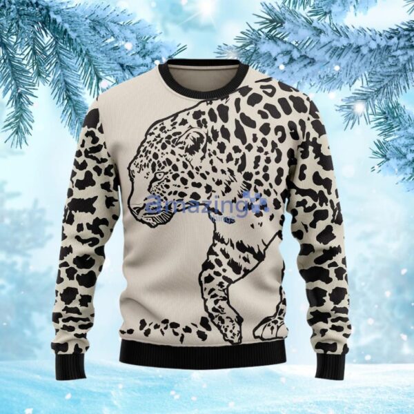Leopard Pattern Ugly Christmas Sweater For Men And Women Christmas Gift Sweater Product Photo 1