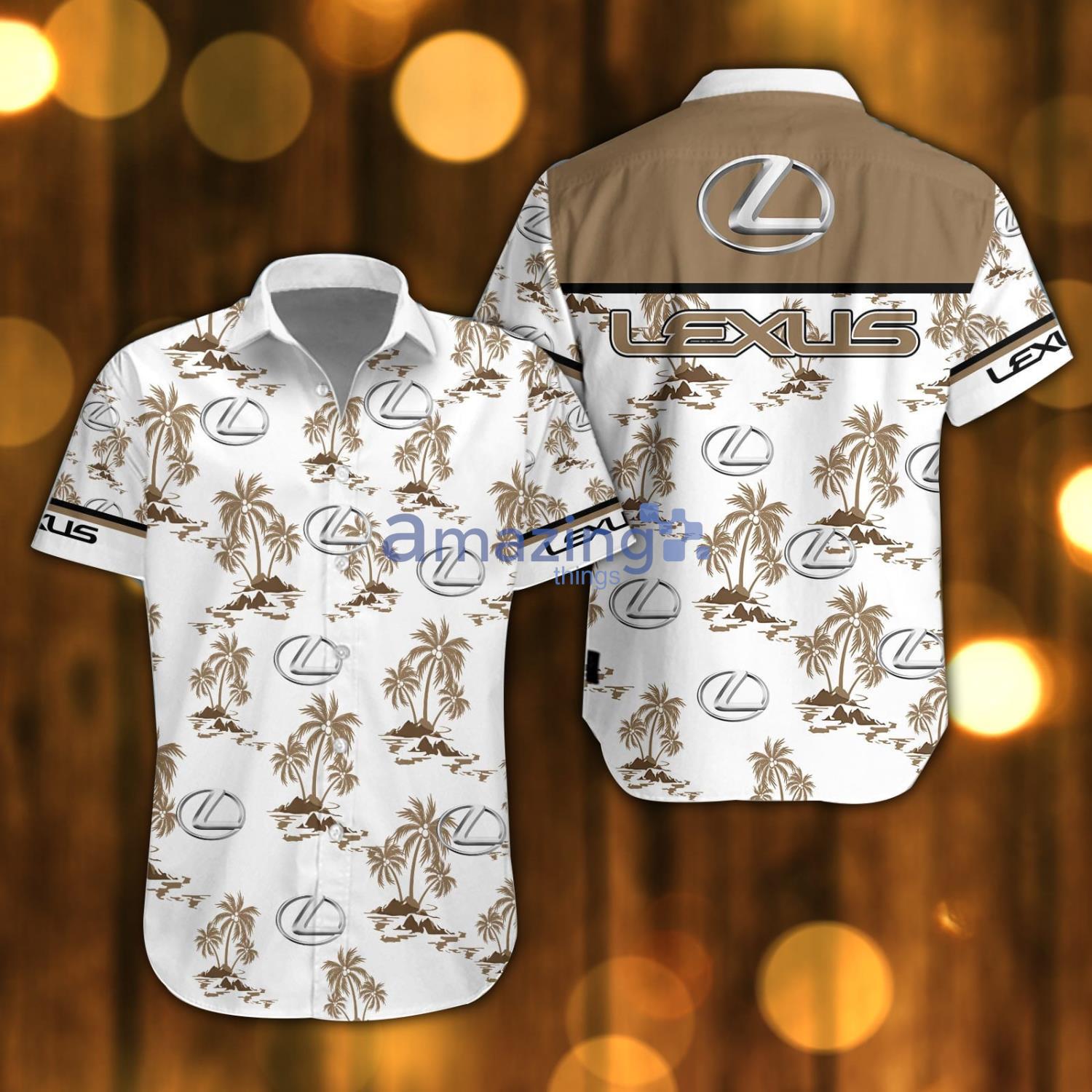 Lexus Beach Shirt Logo Printed White Hawaiian Shirt For Men And Women Product Photo 1