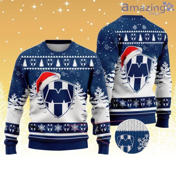 LIGA MX C.F. Monterrey Special Christmas Knitting Ugly Sweater Design Product Photo 1