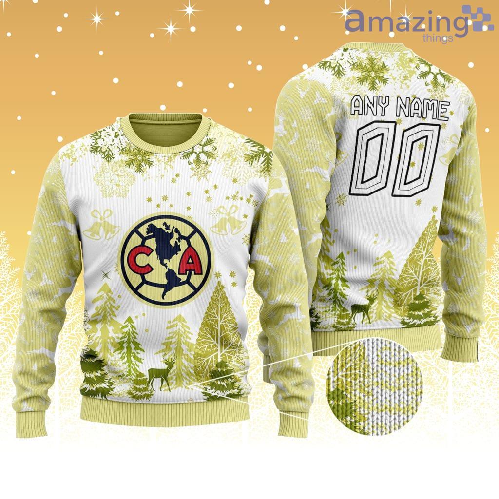 LIGA MX Club America Special Christmas Knitting Ugly Sweater Design New image LIGA MX Club America Special Christmas Knitting Ugly Sweater Design New Product Photo 1