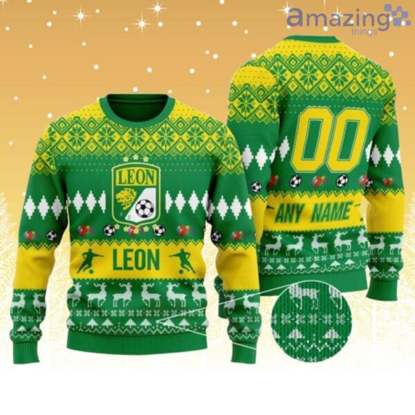 Liga MX Club León Personalized Name and Number trending 2024 Concepts Ugly Sweater Product Photo 1