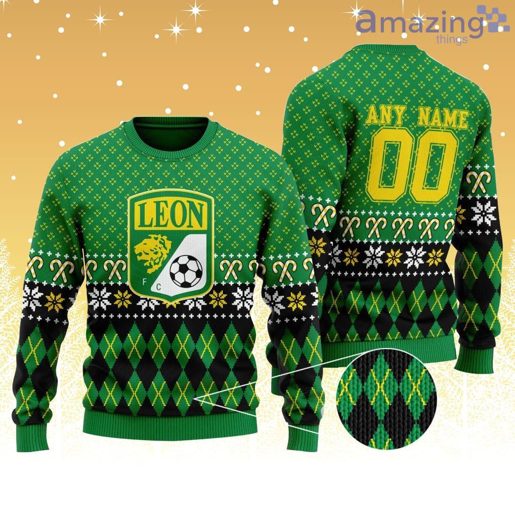 LIGA MX Club Leon Special Christmas Knitting Ugly Sweater image LIGA MX Club Leon Special Christmas Knitting Ugly Sweater Product Photo 1