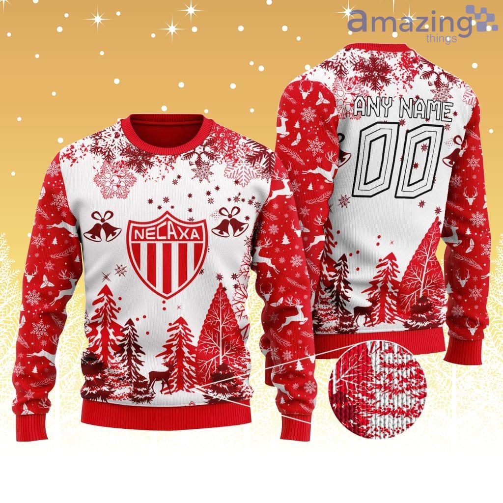 LIGA MX Club Necaxa Special Christmas Knitting Ugly Sweater Design New image LIGA MX Club Necaxa Special Christmas Knitting Ugly Sweater Design New Product Photo 1