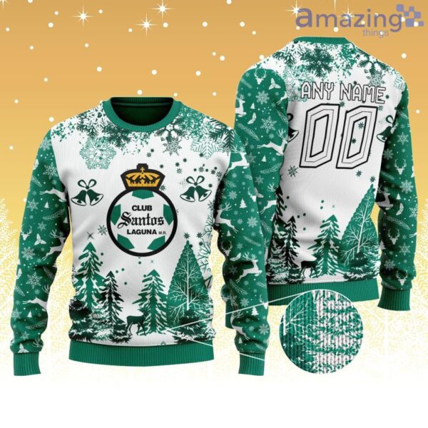 LIGA MX Club Santos Laguna Special Christmas Knitting Ugly Sweater Design New Product Photo 1