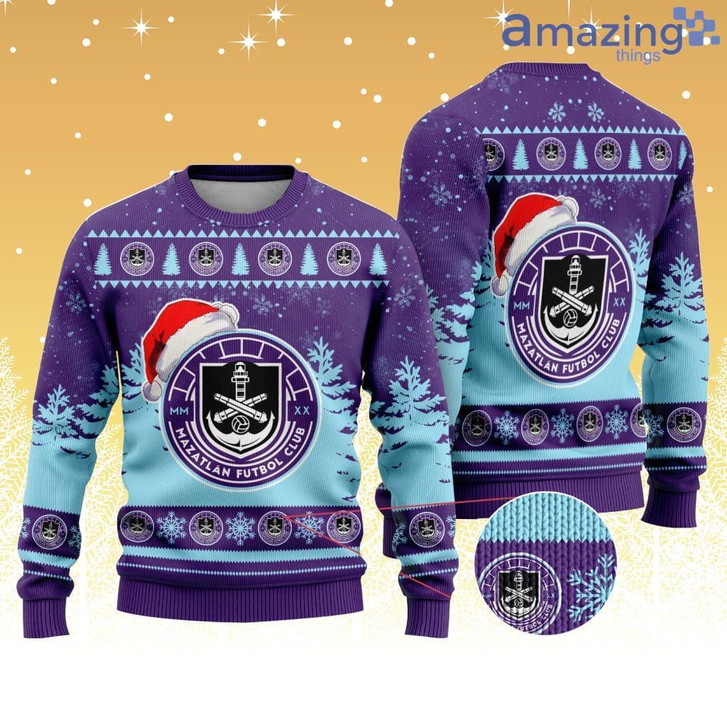 LIGA MX Mazatlan F.C Special Christmas Knitting Ugly Sweater Design image LIGA MX Mazatlan F.C Special Christmas Knitting Ugly Sweater Design Product Photo 1