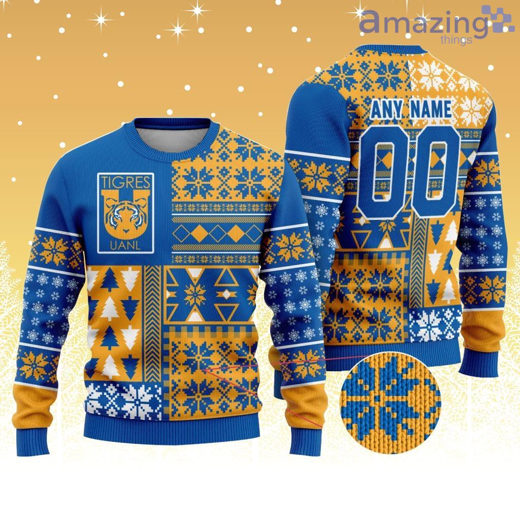 LIGA MX Tigres UANL Special Christmas Knitting Ugly Sweater Christmas Pattern image LIGA MX Tigres UANL Special Christmas Knitting Ugly Sweater Christmas Pattern Product Photo 1