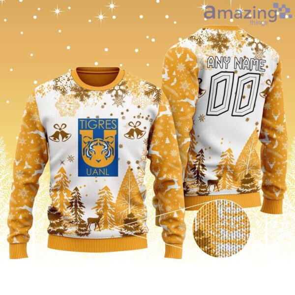 LIGA MX Tigres UANL Special Christmas Knitting Ugly Sweater Design New Product Photo 1