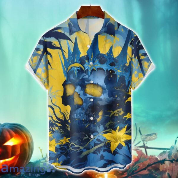 Los Angeles Chargers NFL Skull Halloween Hawaiian Shirt Special Gift For Fans Product Photo 1