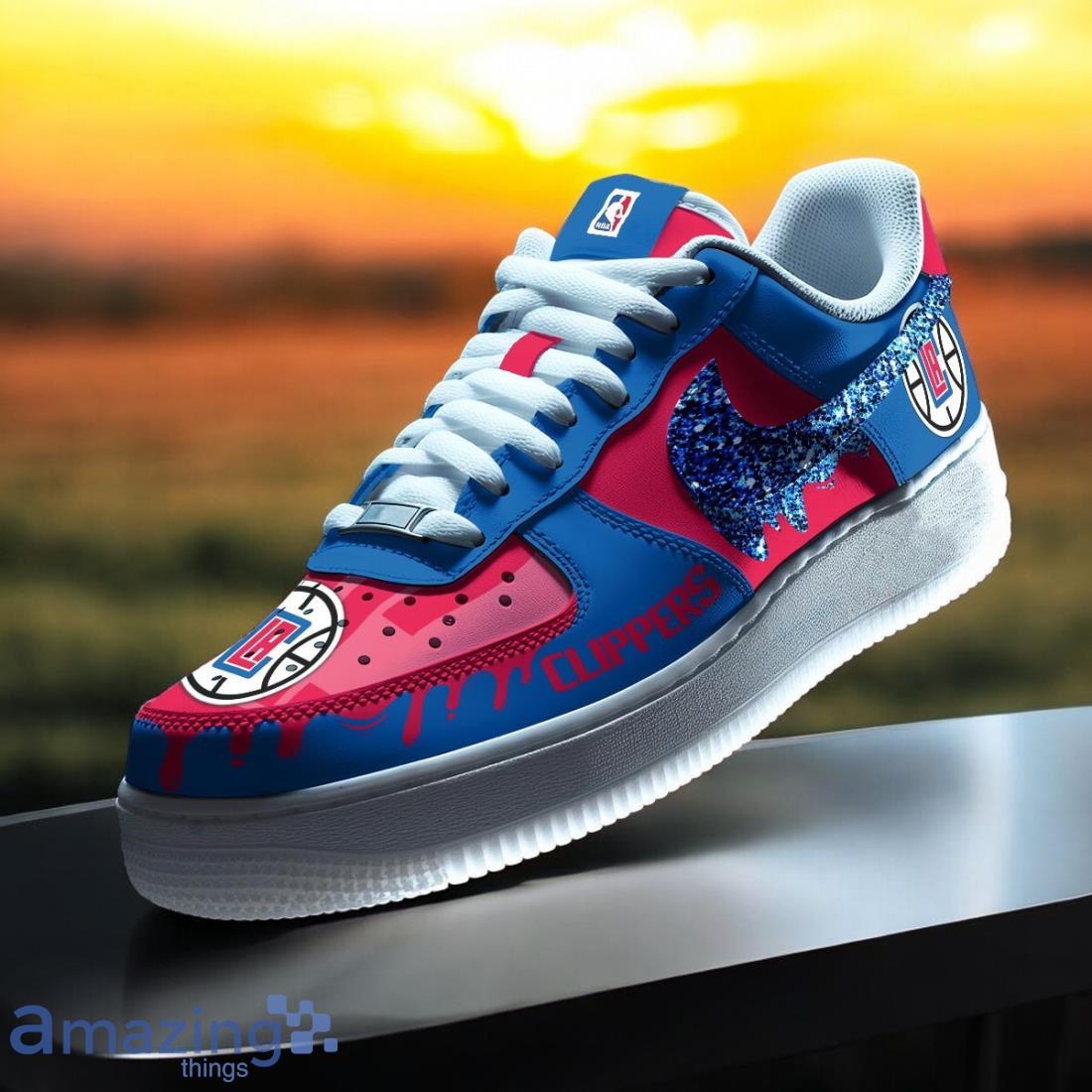 Los Angeles Clippers Air Force Shoes Sneaker Trending For Fans image Los Angeles Clippers Air Force Shoes Sneaker Trending For Fans Product Photo 1