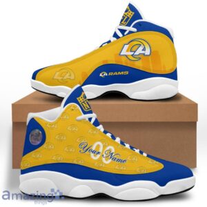 Los Angeles Rams Air Jordan 13 Shoes Trending For Men Women Custom Number & Name image Los Angeles Rams Air Jordan 13 Shoes Trending For Men Women Custom Number & Name Product Photo 3