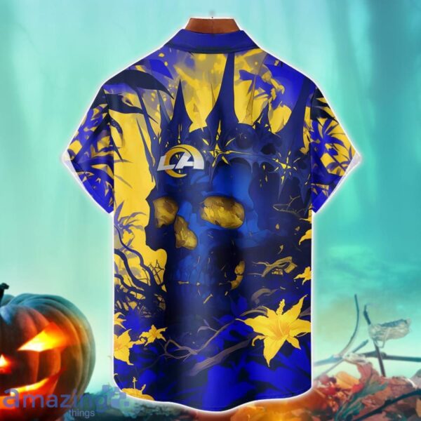 Los Angeles Rams NFL Skull Halloween Hawaiian Shirt Special Gift For Fans Product Photo 2