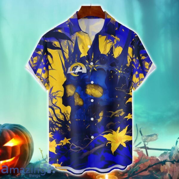 Los Angeles Rams NFL Skull Halloween Hawaiian Shirt Special Gift For Fans Product Photo 1