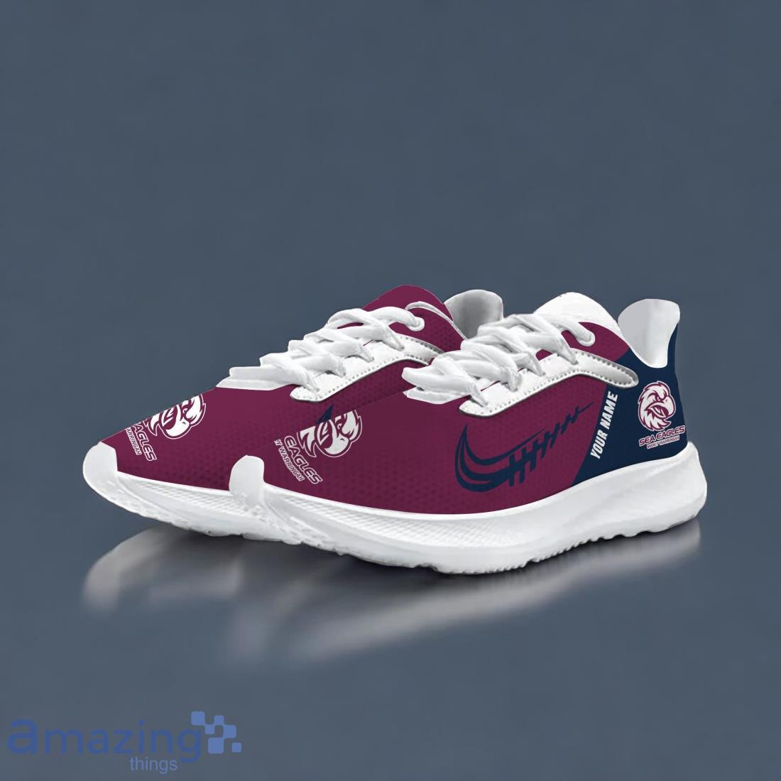 Manly Warringah Sea Eagles Running Shoes 3D Logo Trending For Men Women Custom Name image Manly Warringah Sea Eagles Running Shoes 3D Logo Trending For Men Women Custom Name Product Photo 2