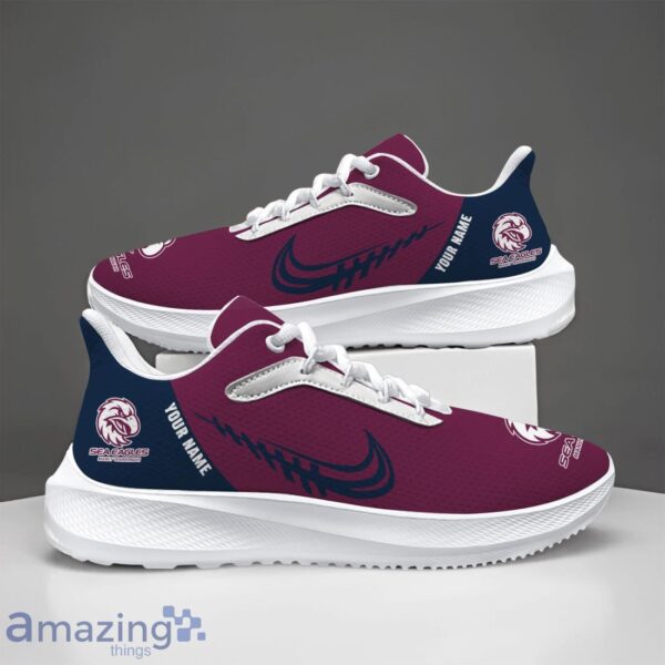 Manly Warringah Sea Eagles Running Shoes 3D Logo Trending For Men Women Custom Name Product Photo 1