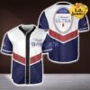 Michelob Ultra Navy Red Line Design  Baseball Jersey Shirt