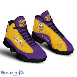 Minnesota Vikings Air Jordan 13 Shoes Trending For Men Women Custom Number & Name Product Photo 2