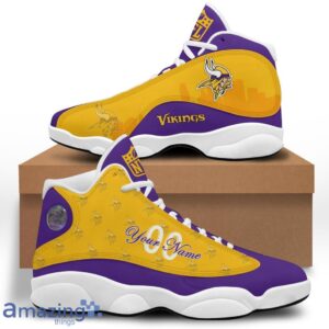 Minnesota Vikings Air Jordan 13 Shoes Trending For Men Women Custom Number & Name Product Photo 3
