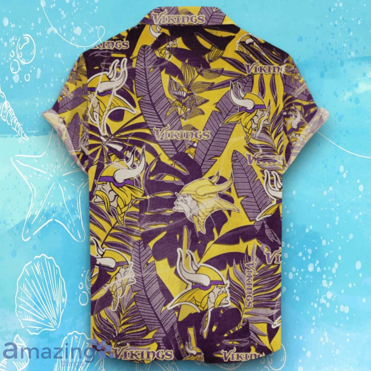 Minnesota Vikings Hawaiian Shirt Retro Logo Revolutions 2024 For Fans image Minnesota Vikings Hawaiian Shirt Retro Logo Revolutions 2024 For Fans Product Photo 2